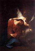 Paul Troger Christ Comforted by an Angel oil painting reproduction